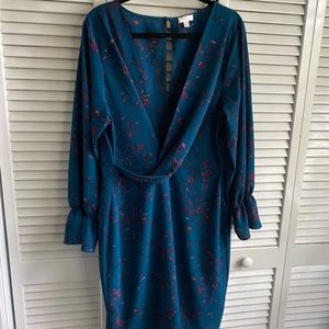 Faux Wrap Floral Dress